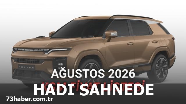 Ağustos 2026'da SsangYong Musso Grand 1.915.662 TL'den başlıyor!