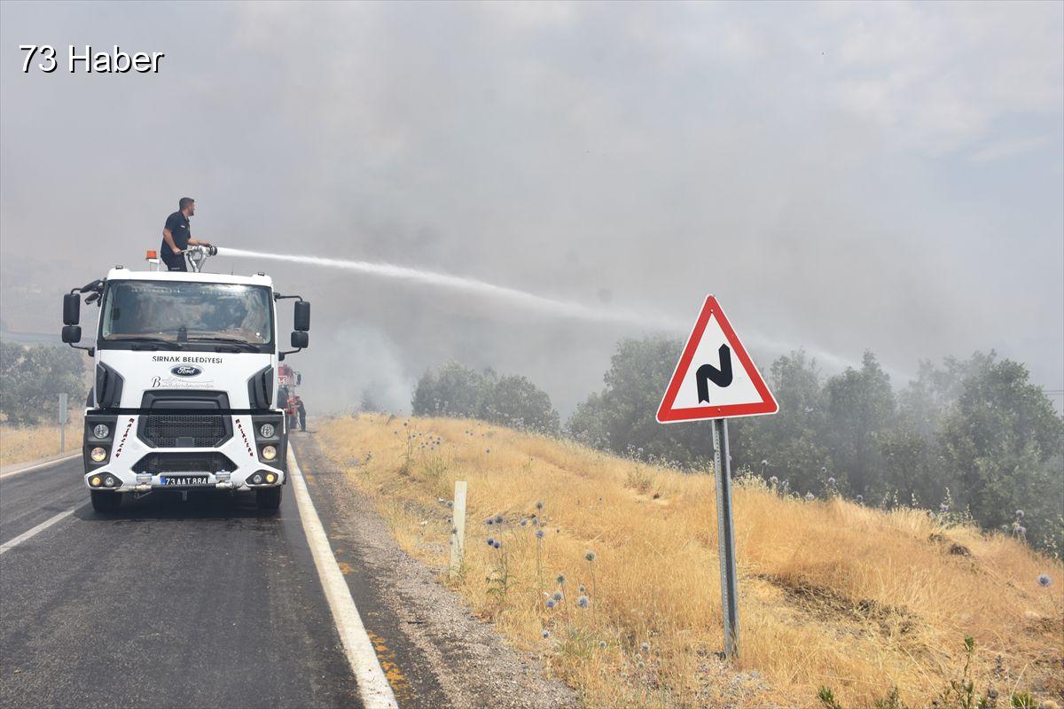 Şırnak'ta Şırnak&amp;apos;ta ormanlık alana sıçrayan yangına müdahale ediliyor