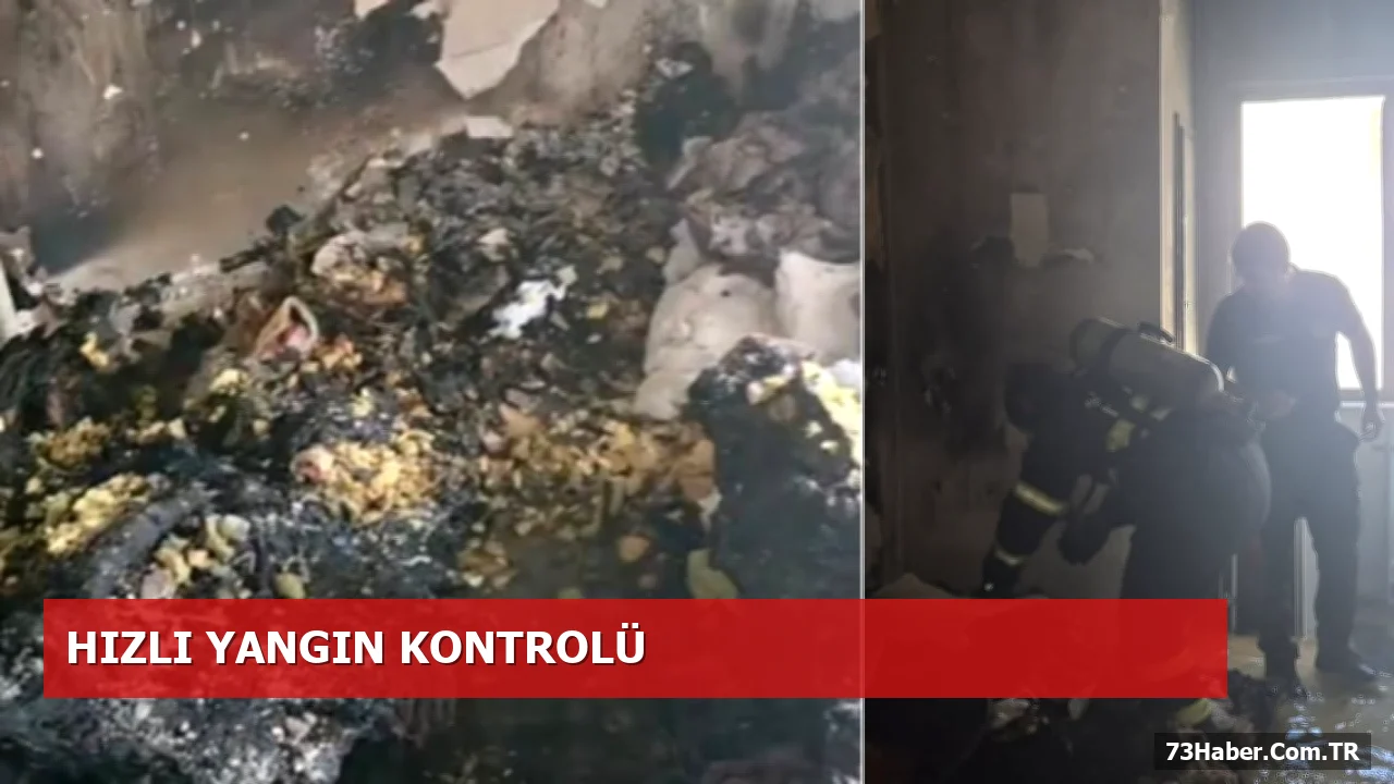 Şırnak’ta TOKİ Binasında Kısa Sürede Söndürülen Yangın