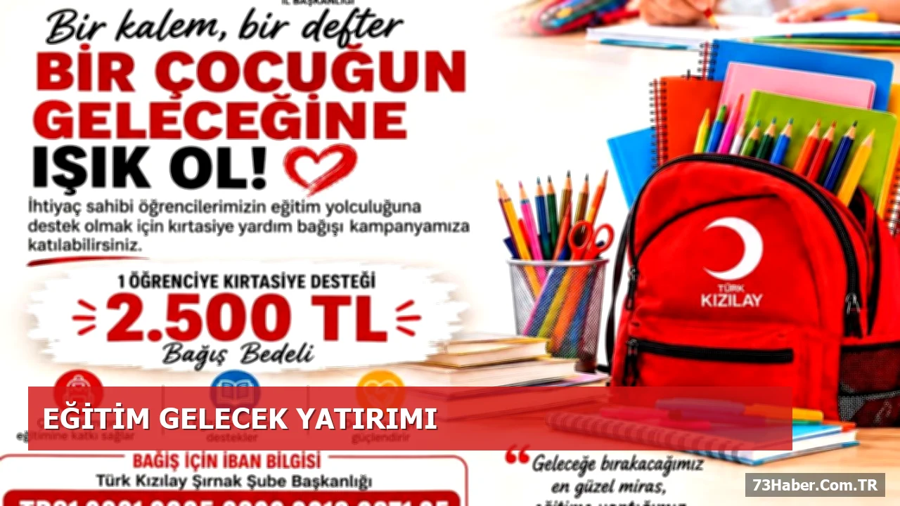 Şırnak Kızılay'ından İhtiyaç Sahibi Öğrencilere Kırtasiye Desteği