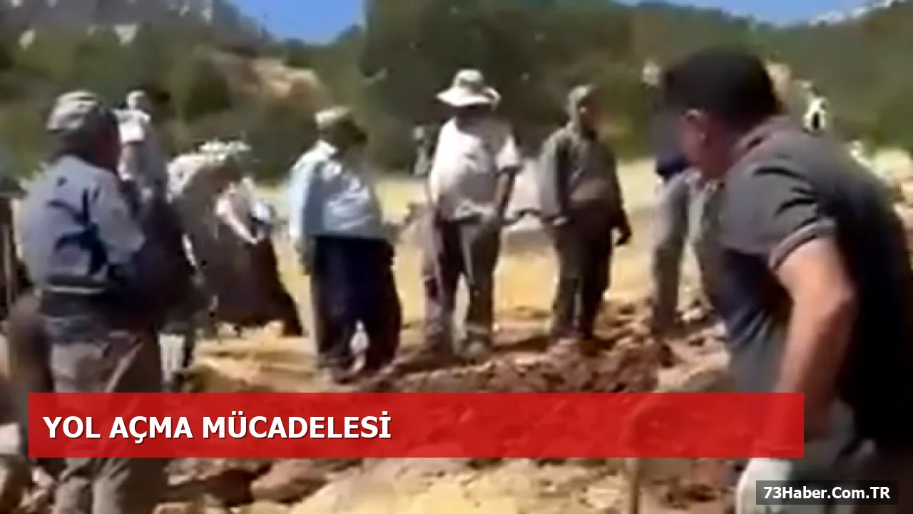 Kuşkonar Köyü’nde Yol Yoksa Köylüler Kazma Kürekle Çözüm Arıyor