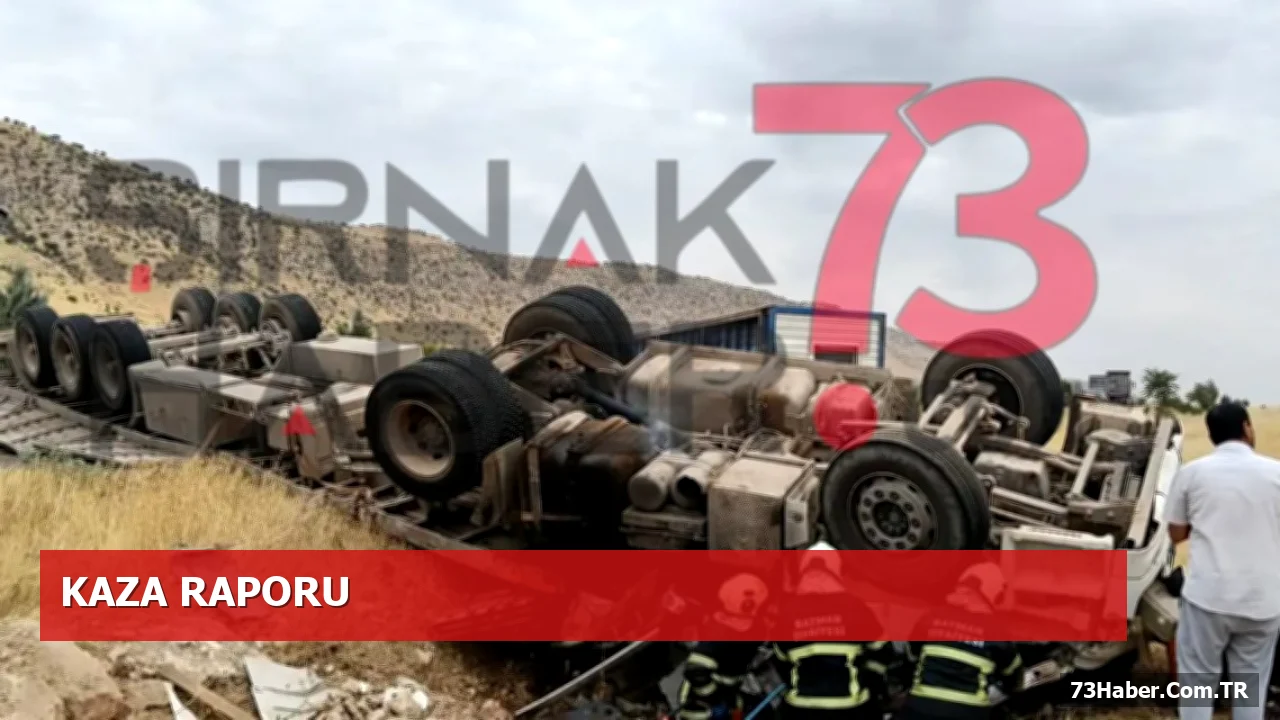73 ABB 408 Numaralı Tır Çeşmebaşı Köyü’nde Kontrolden Çıkarak Devrildi