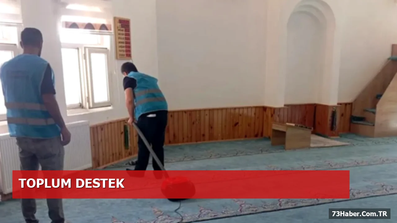 Şırnak'ta Denetimli Serbestlik Kapsamında Camii Temizliği