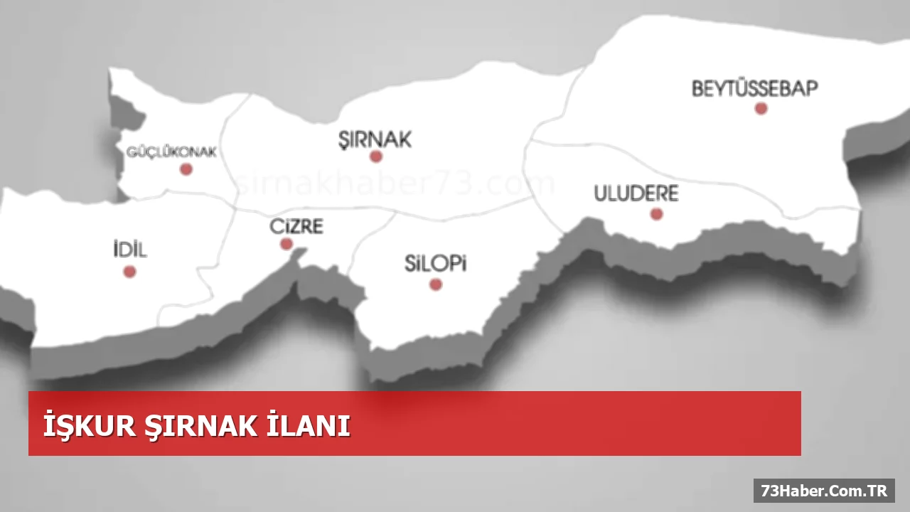 İŞKUR’dan Şırnak İçin 185 İş İlanı: Başvuru Son Tarihi 29 Eylül