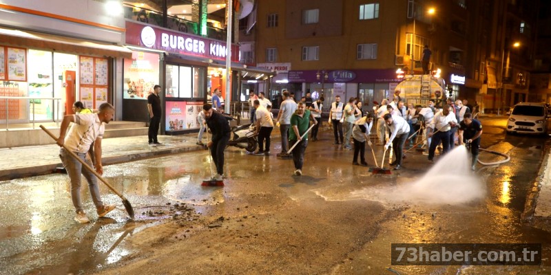 Cizre Belediyesi Gece Mesaisinde: Şehir Işıl Işıl