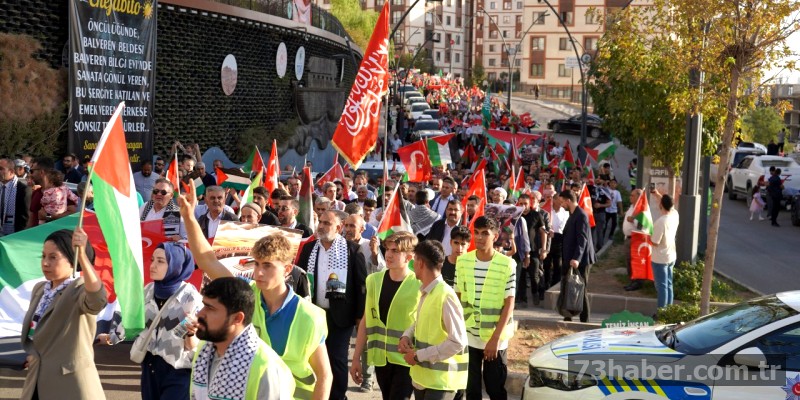 Şırnak'tan Gazze'ye Destek Yürüyüşü