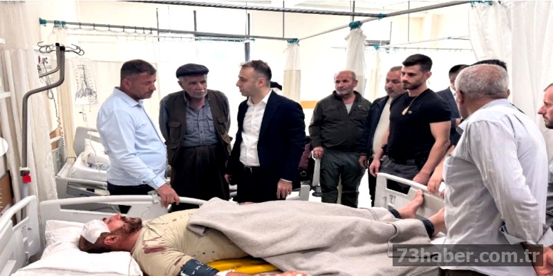 Uludere Kaymakamı Ergün, Yaralıları Hastanede Ziyaret Etti