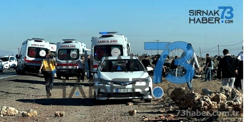 Cizre-İdil yolunda feci kaza: Çok sayıda yaralı!