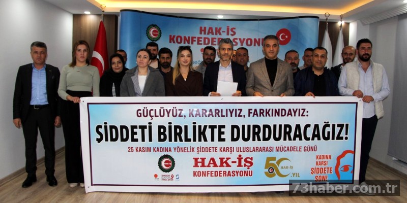 Hak-İş'ten Şiddete Dur De! 81 İlde Alanlardayız