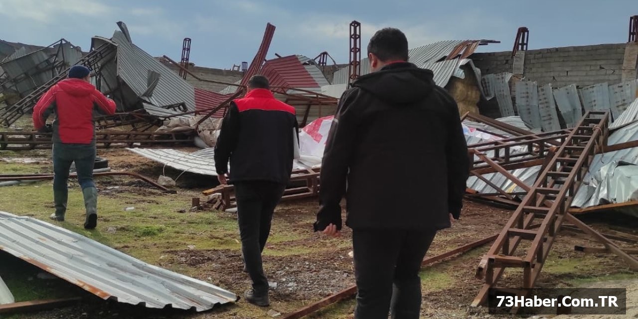 Şırnak'ta Fırtına Çiftliği Vurdu