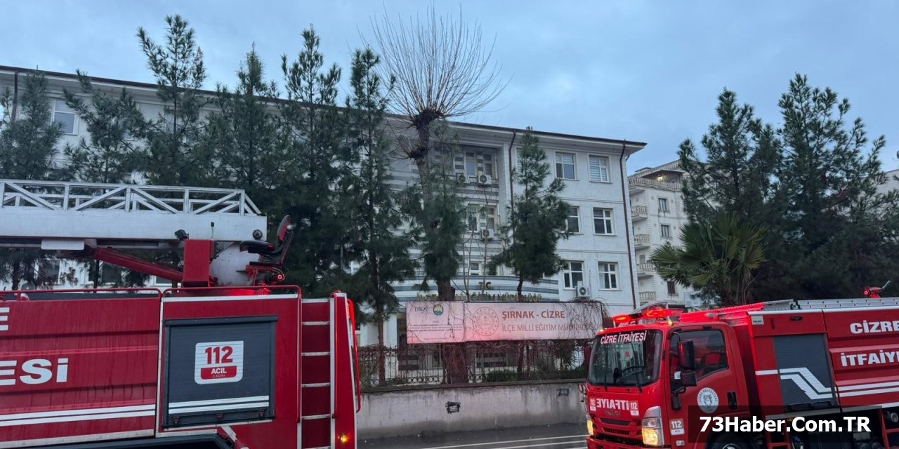 Cizre'de Eğitim Müdürlüğünde Alevler