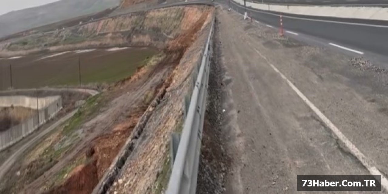 Cizre-Silopi Yolunda Çöküş
