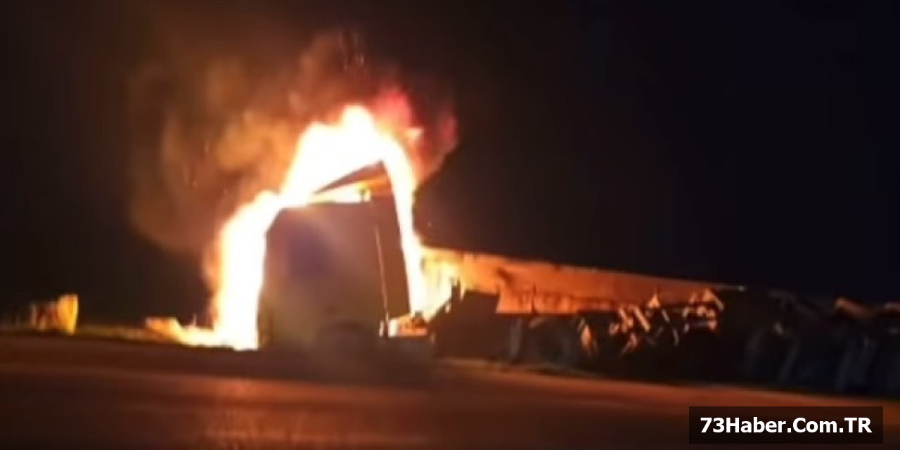 İpek Yolu'nda Ateş Topu: TIR Yanıyor!