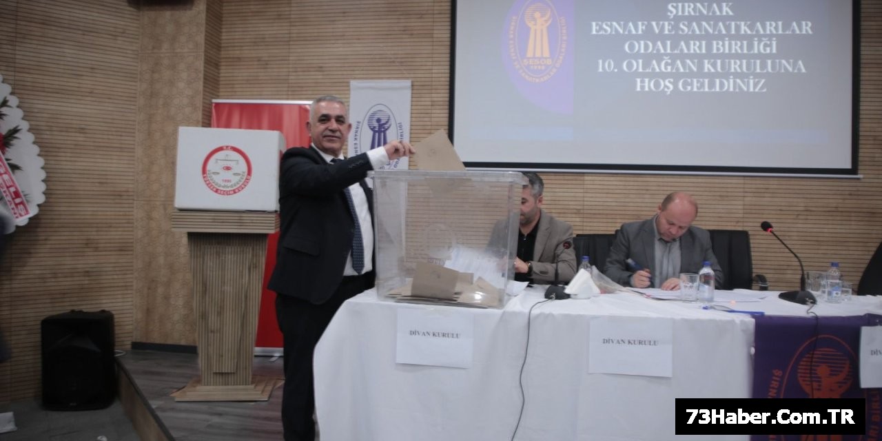 Şırnak'ta Esnaf Birliği Başkanını Seçtiler!