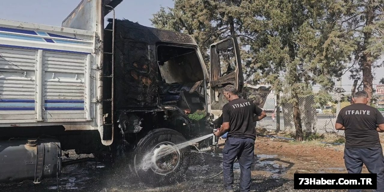 Nusaybin'de Kamyon Alevlere Kesildi