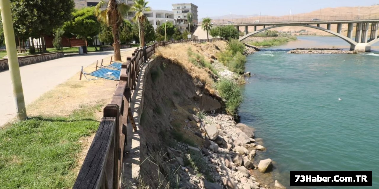 Cizre'de Dicle Kıyısında Büyük Çökme!